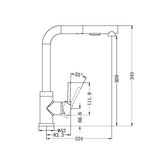 Nero Squareline Pullout Sink Mixer With Vegie Spray